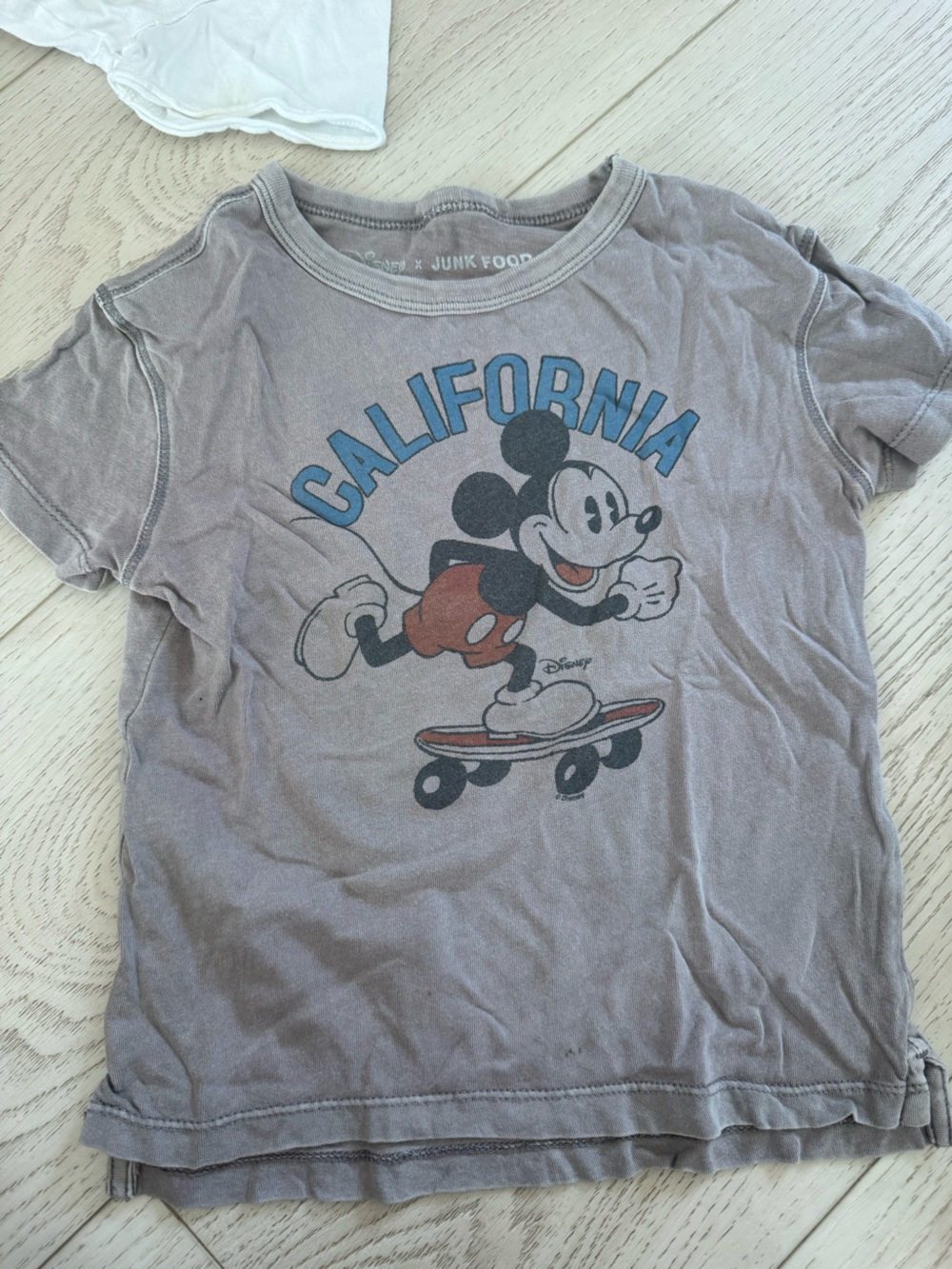 Disney Mickey Mouse California Gray Tee with Blue & Red Graphic